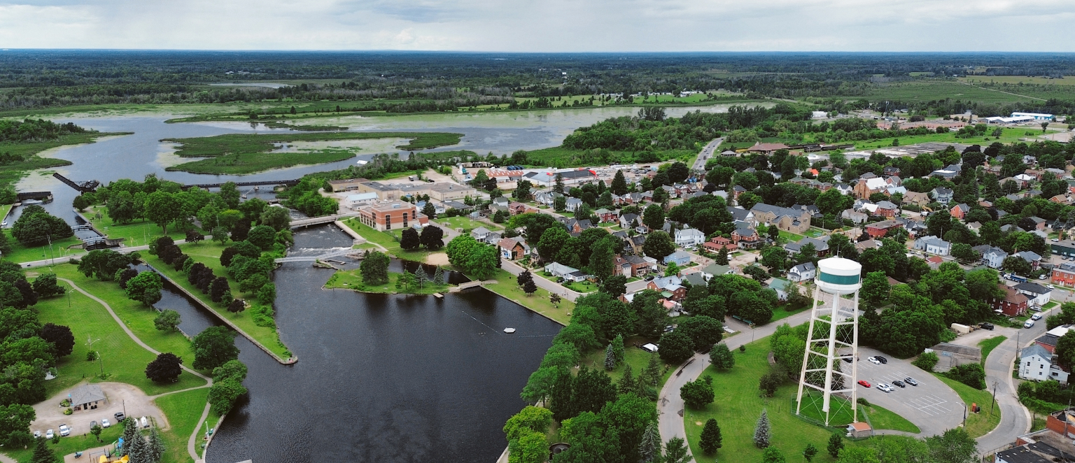 Bird eye view of Smiths Falls